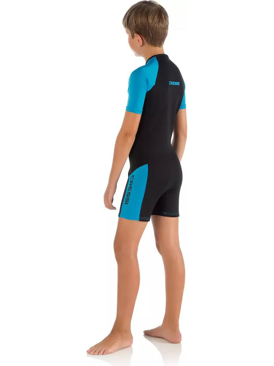 CressiSub Little Shark Kids Wetsuit Playsuit with Zip Light Blue 2mm