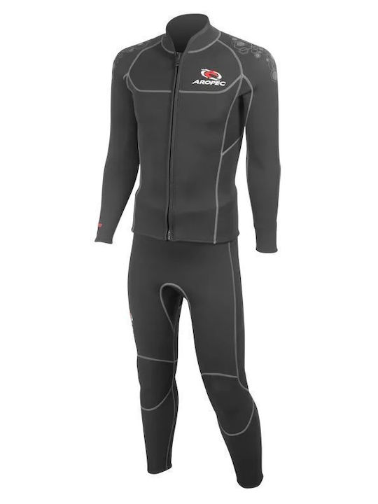 Aropec Super-Stretch Diving Jacket with Zip Black 3mm