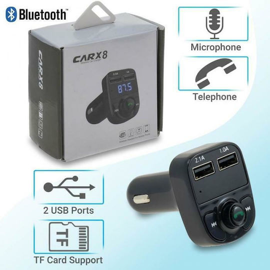 FM Transmitter Αυτοκινήτου με USB / MicroSD / Bluetooth