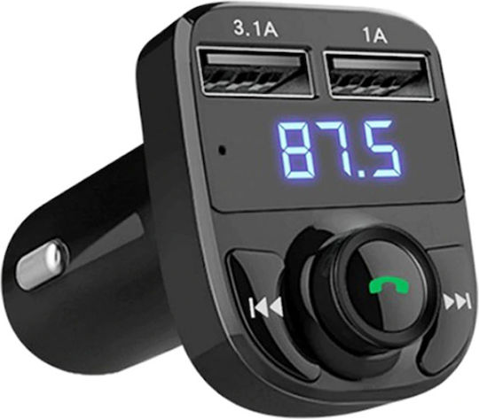 FM Transmitter Αυτοκινήτου με USB / MicroSD / Bluetooth