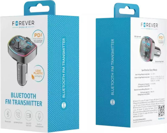 Forever FM Transmitter Αυτοκινήτου mit Bluetooth / USB