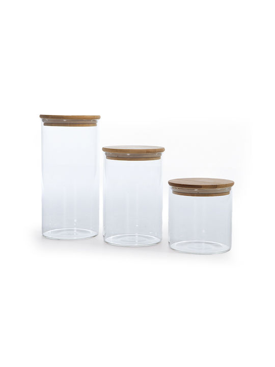 Nef-Nef Homeware Store General Use Glass Vase with Lid Transparent 1500ml 1 Piece
