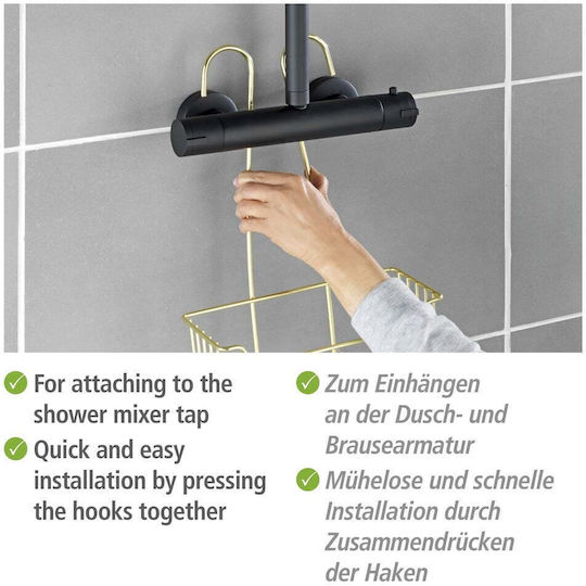 Wenko Metallisches Badezimmerregal 25x14x55cm Grau