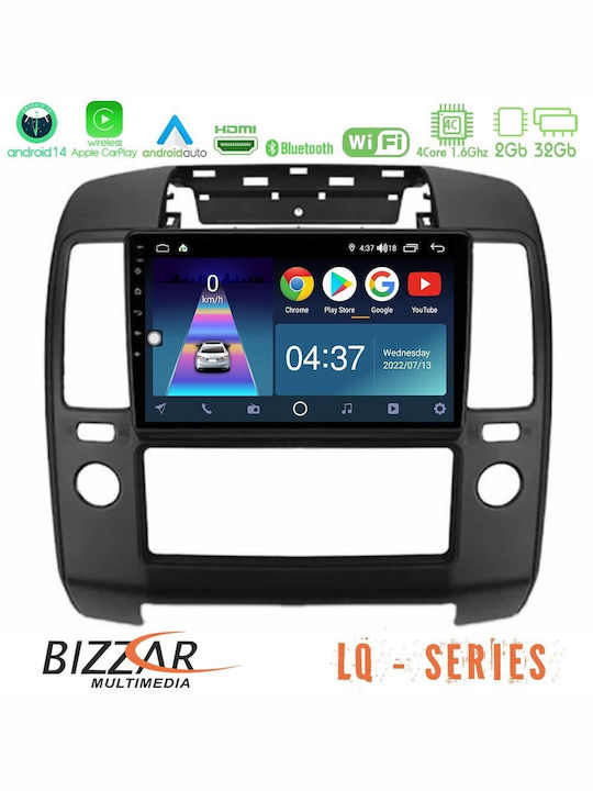 Bizzar Auto-Audiosystem für Nissan Navara / Pfadfinder 2004-2016 mit A/C (Bluetooth/USB/WiFi/GPS/Apple-Carplay/Android-Auto) mit Touchscreen 9"