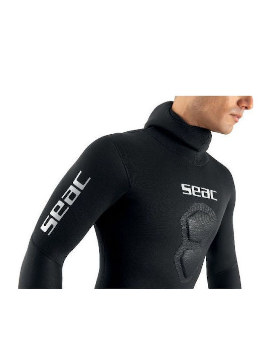 Seac Royal Divisible Wetsuit Double-Fold with Chest Pad for Speargun Black 7mm