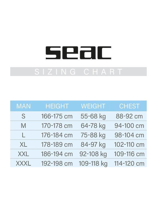 Seac Hoody Man Γιλέκο Κατάδυσης για Ψαροντούφεκο Γκρι 2.5mm
