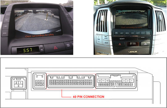 Incartec Car Audio Stereo Cable Antenne für Autos Toyota Prius / Lexus RX MFD GEN5 40PIN Toyota Prius / Lexus RX MFD GEN5 40PIN