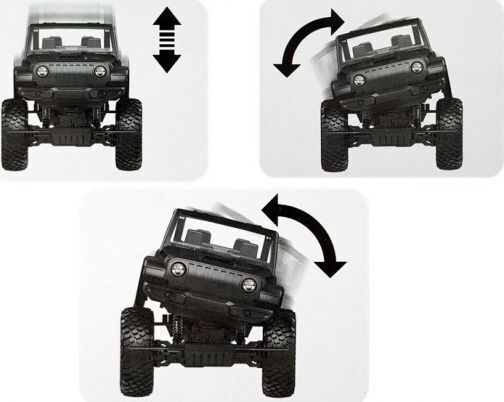 Lean Toys Terrain Remote Controlled Car Crawler 4WD Red
