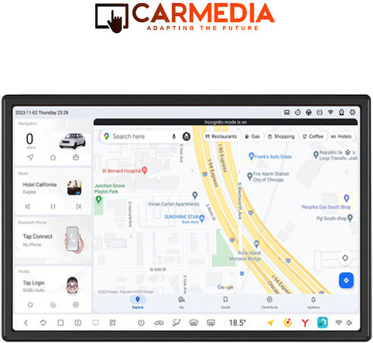Carmedia Ecran tactil 13" pentru Tabloul de bord al mașinii BMW X1 cu /B/l/u/e/t/o/o/t/h/U/S/B/A/U/X/W/i/F/i/G/P/S/D/V/D/