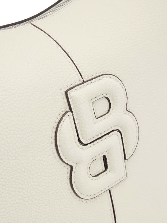 Damentasche Schultertasche Ecru