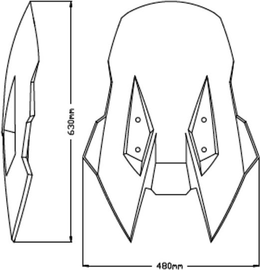 Puig Tinted Motorcycle Windshield Touring Screen for Suzuki V-Strom 1050 20411H