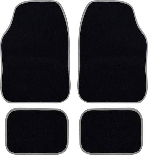 Autoline Set of Front and Rear Mats Universal 4pcs Black / Gray