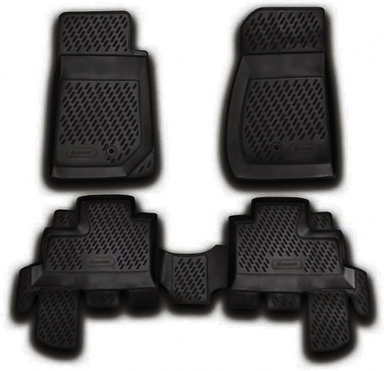 Novline Vordere Matten Wannenartig 2Stück aus TPE für Jeep Wrangler 2007-2018 Schwarz