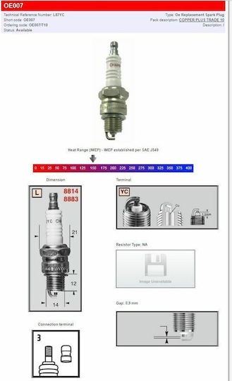 Champion Car Spark Plug 1pcs