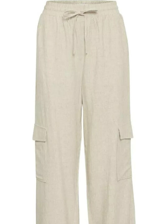 Dama Tesatura Pantaloni Oatmeal