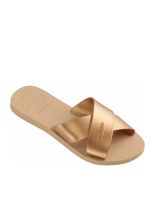 Havaianas Aqua Metallic Șlapi Aurii