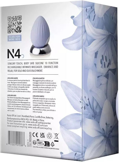 Rocks Off Mini Δονητής για Ζευγάρια 7cm Γαλάζιος