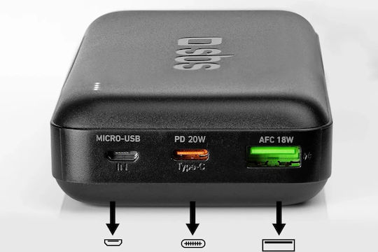 SBS Power Bank 20000mAh 20W with USB-A Port and USB-C Port Power Delivery Black