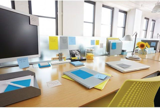 Post-it Notizzettel im Würfel 100 Blätter Gelb 3.8x5.1Stück Set 24Stück