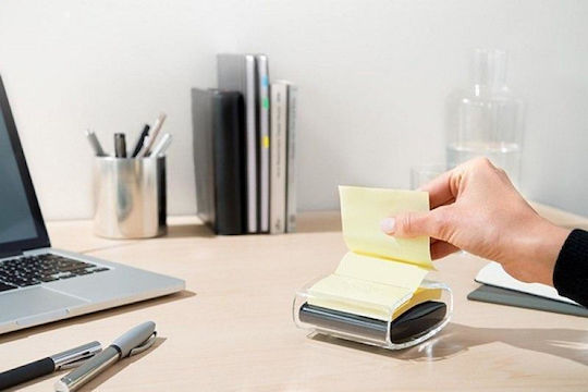 Post-it Sticky Note Pads in Cube 100 Sheets Black 7.6x7.6pcs Set of 6pcs