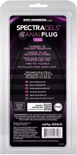 Doc Johnson Spectra Gels Anal Plug Πρωκτική Σφήνα Μωβ 12cm