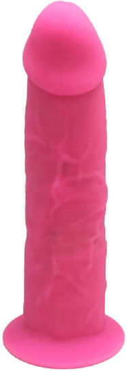 SilexD Glass Dildo with Balls and Suction Cup Pink 15cm