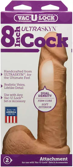 Vac U Lock Ultraskyn Cock Ρεαλιστικό Dildo με Όρχεις Flesh 20cm