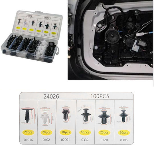 CarMotion Car Plastic Clips 100pcs