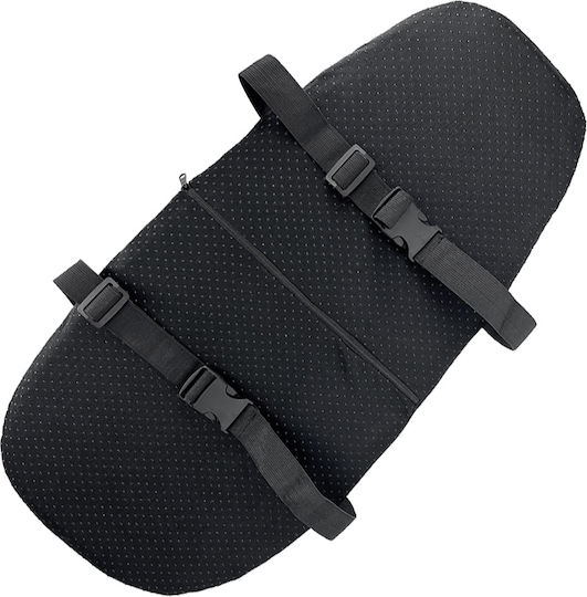 Ventilated Anatomical 3D Silicone Black Motorcycle Seat Cushion
