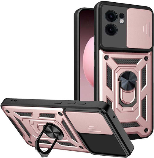 Techsuit Shield Stoßstange Silikon Rose Gold (Oppo Reno13 F, Oppo Reno13 F 5G, Oppo Reno13 FS 5G)