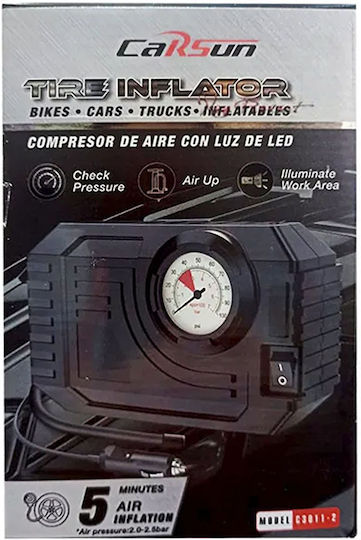 Carsun Car Tire Pump 150PSI with Cable 12V