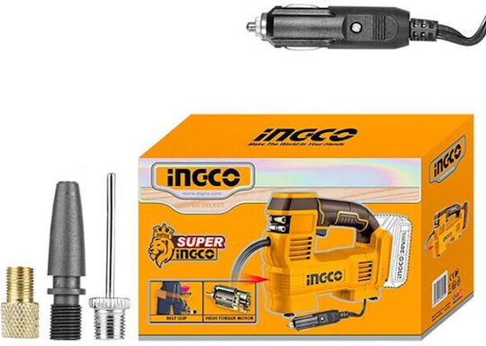 Ingco Car Tire Pump 160PSI Rechargeable 12V (Without Battery)
