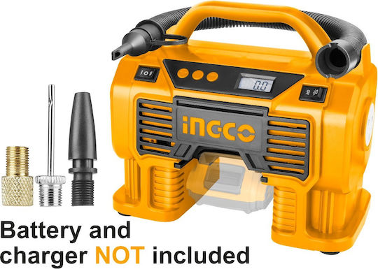 Ingco Car Tire Pump 160PSI with Cable 20V (Without Battery)