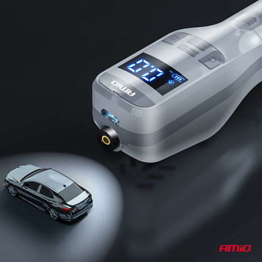 AMiO Τρόμπα Αυτοκινήτου 150PSI Επαναφορτιζόμενη με Μπαταρία 12V