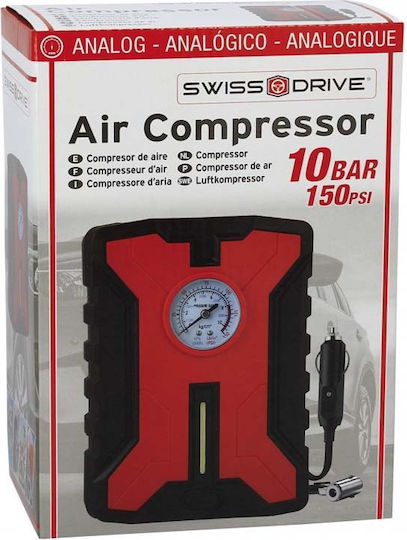 Swiss Drive Car Tire Pump 150PSI with Cable 12V