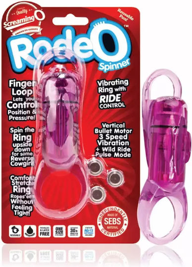 Screaming O Rodeo Spinner Cockring 9cm Purple