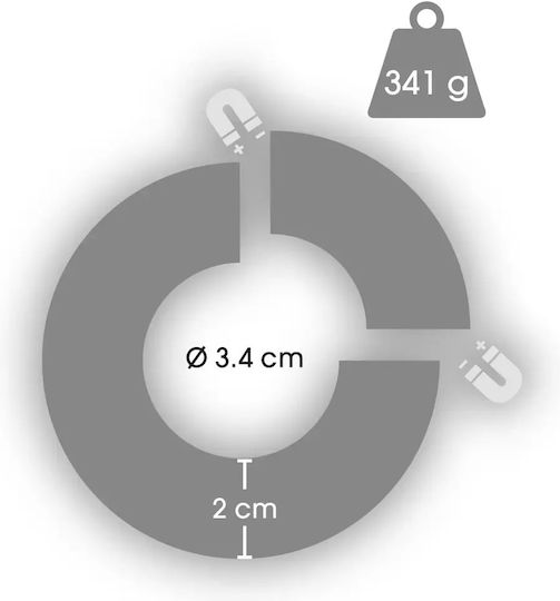 Fetish Collection Magnetic Ball Stretcher Ring Schwanz Silber