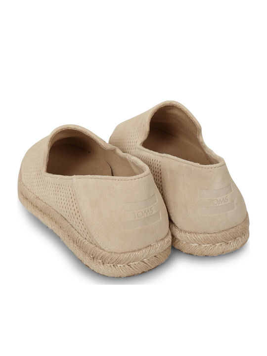 Santiago Perforated Suede Espadrille Men's Slip-Ons Beige