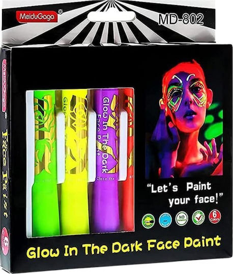 Face Painting de Carnaval pentru Halloween Verde 6buc