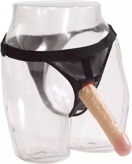 Vac U Lock Harness με Dildo 20cm στο χρώμα του δέρματος