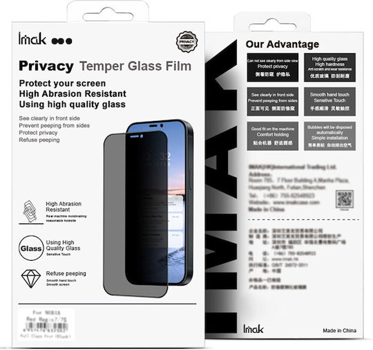 Privacy Full Face Tempered Glass Μαύρο (Oppo Reno13 Pro 5G, IMAK)