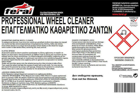 Feral Curățător Jante Lichid Curățare pentru Jante Auto 4lt
