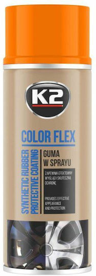 K2 Color Flex Σπρέι Καθαρισμού / Προστασίας για Ζάντες Αυτοκινήτου με Άρωμα Πορτοκάλι 400ml
