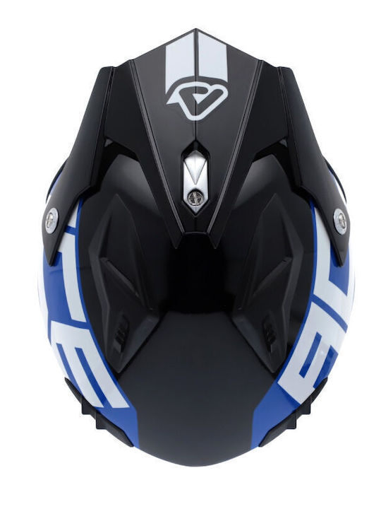 Acerbis Aria White/Blue/Red Motorcycle Helmet Jet ECE 22.06 1200gr with Sunvisor