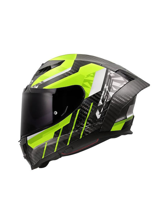 LS2 Dragon FF807 Trax Gloss H-V Yellow Motorcycle Helmet Full Face ECE 22.06 1280gr with Pinlock and Sunvisor