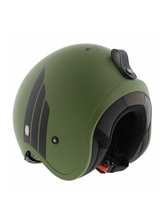 LS2 Spitfire II Retro Matt Military Green Κράνος Μηχανής Jet ECE 22.06 1000gr με Sunvisor