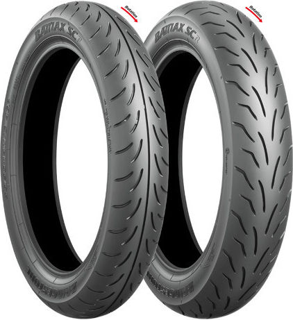 Bridgestone Battlax SC Anvelopă pentru scuter cu Dimensiune 110/80-14 53P pentru Spate Fără cameră