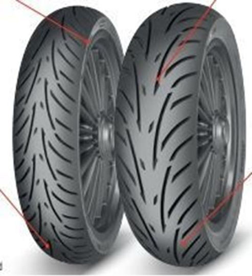 Mitas Touring Force SC F-R Anvelopă pentru scuter cu Dimensiune 120/80-14 58S Fără cameră