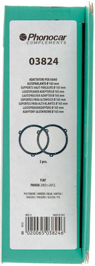 Phonocar Lautsprecher-Ring Auto 2003-2012 Fiat Panda 2Stück