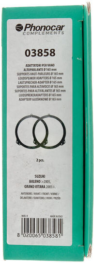 Phonocar Βάσεις Ηχείων Μπροστινές 165mm για Suzuki Baleno / Grand Vitara 2τμχ